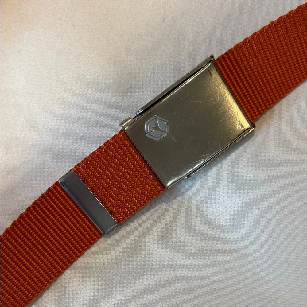 Red Belt with Silver Buckle